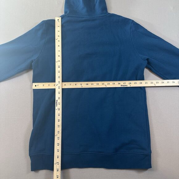 Rare Studio Ghibli Howl's Moving Castle Calcifer Embroidered Hoodie Size L Blue - Picture 7 of 7